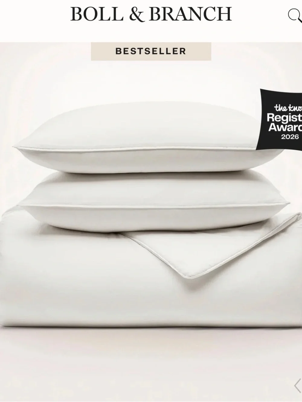 Boll & Branch Organic Cotton Signature Comforter and Shams! New in package! 1321
